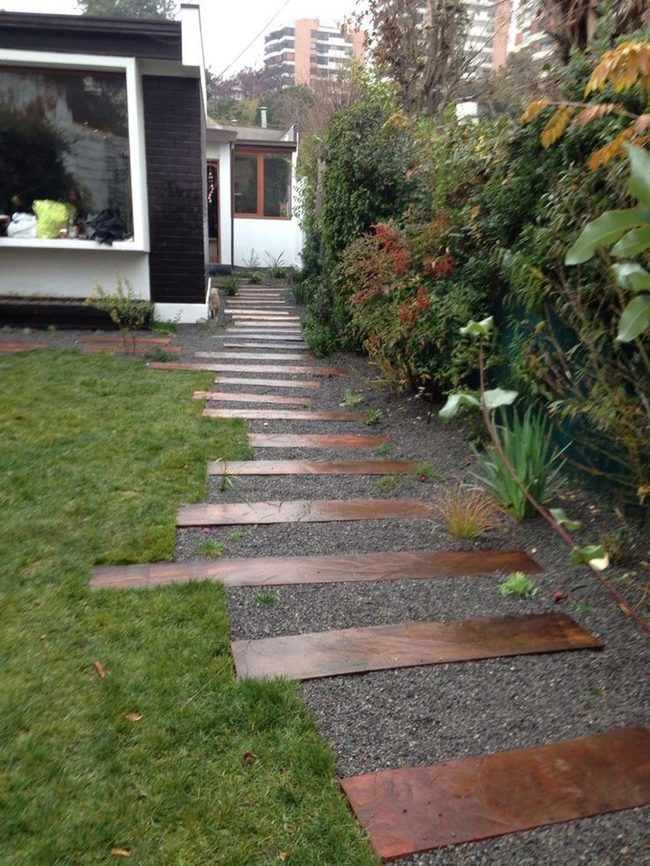 Stone And Steel Garden Path