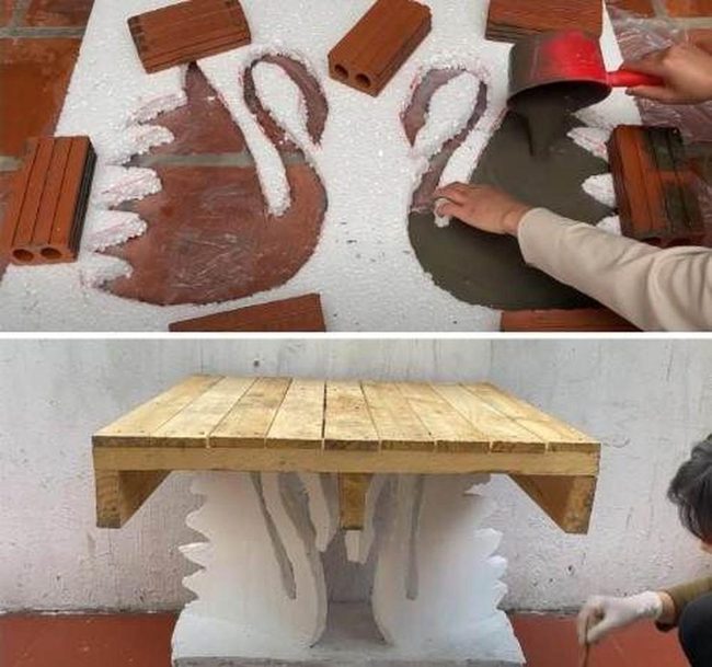 Swan Cement Table Legs