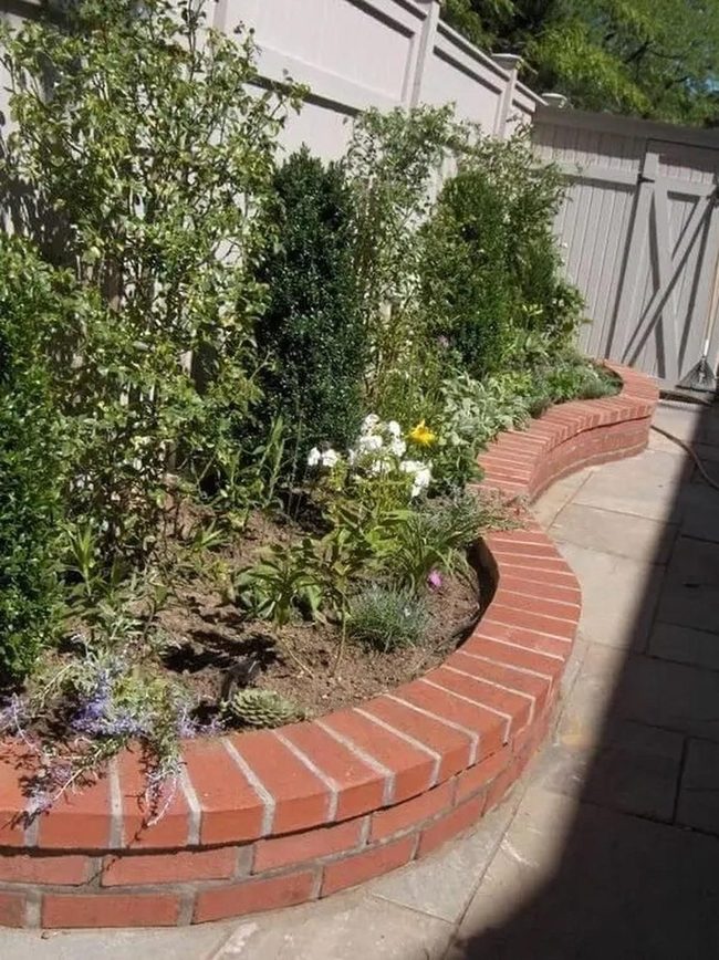 Red Brick Garden Beds