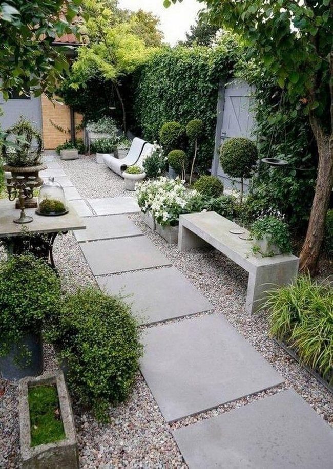 Stone Pathway Through Living Gardens