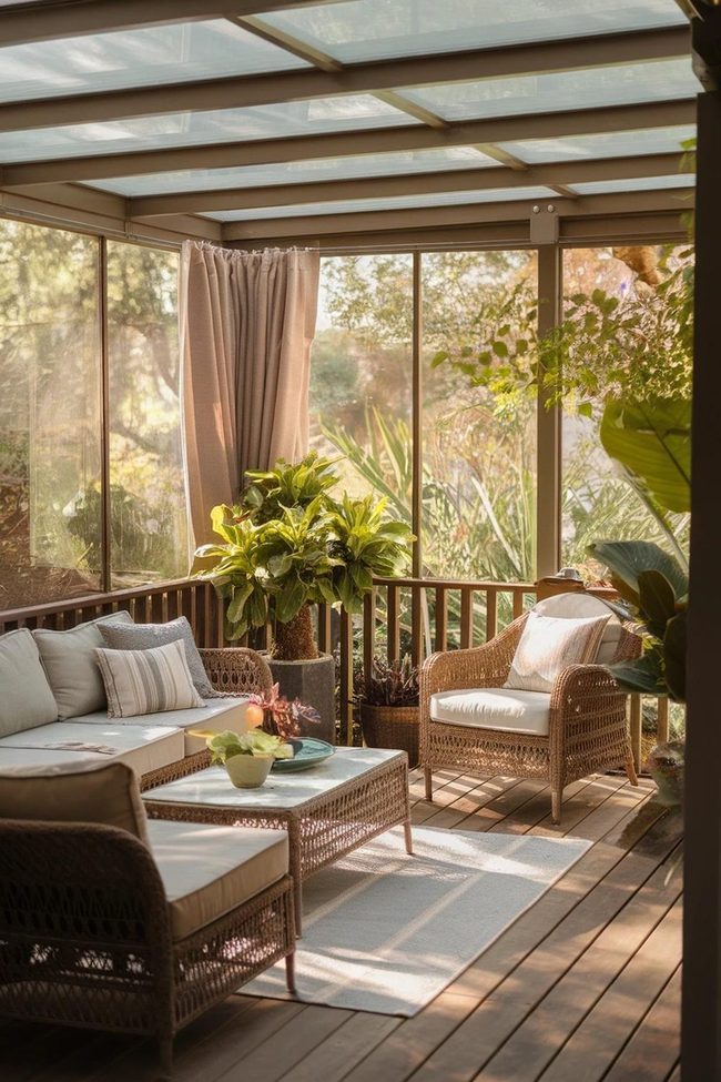 Glass-Walled Year-Round Outdoor Living Room