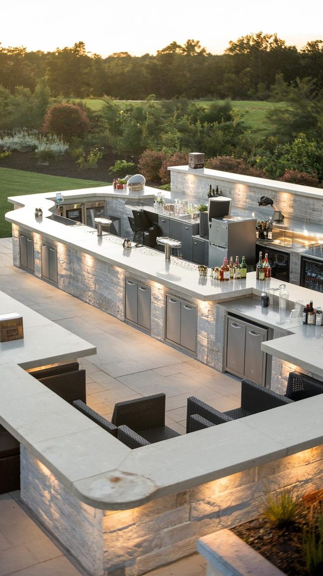 Spacious Outdoor Bar Gathering