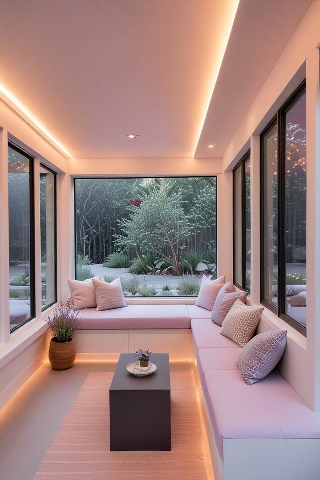 Soft Led Lines Under Furniture