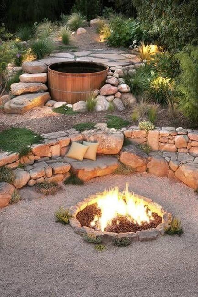 Stone Fire Pit Seating
