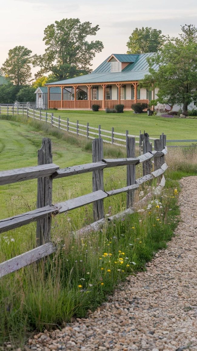 Rustic Timber Rails, Open Views