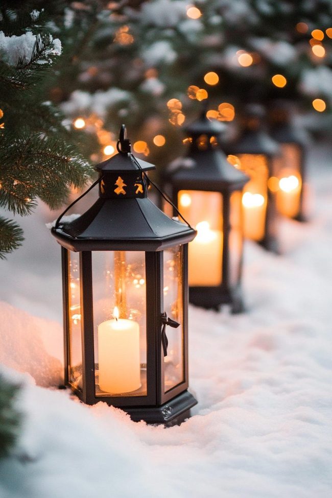 Electric Candle Luminaries Lantern Pathways