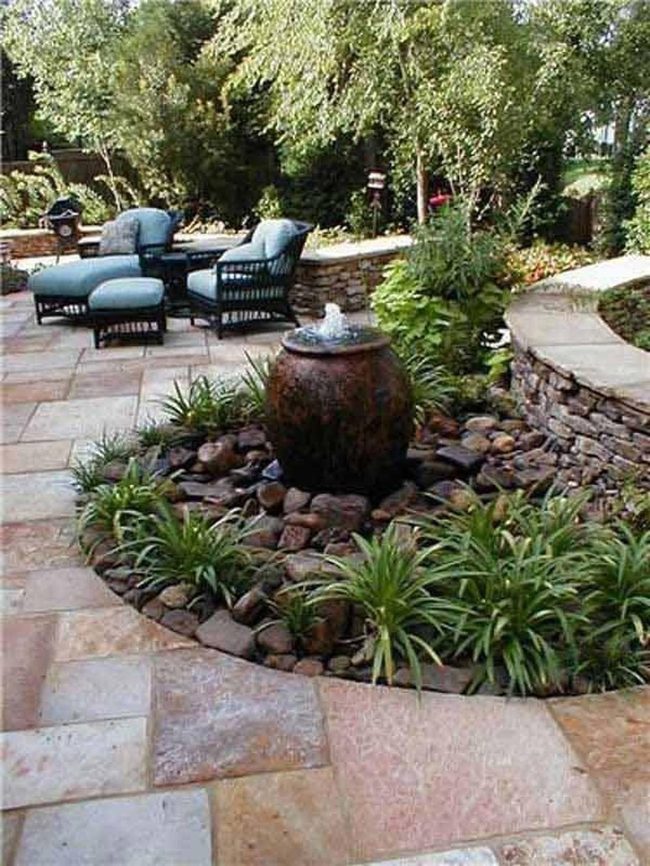 River Rock Water Urn Fountain