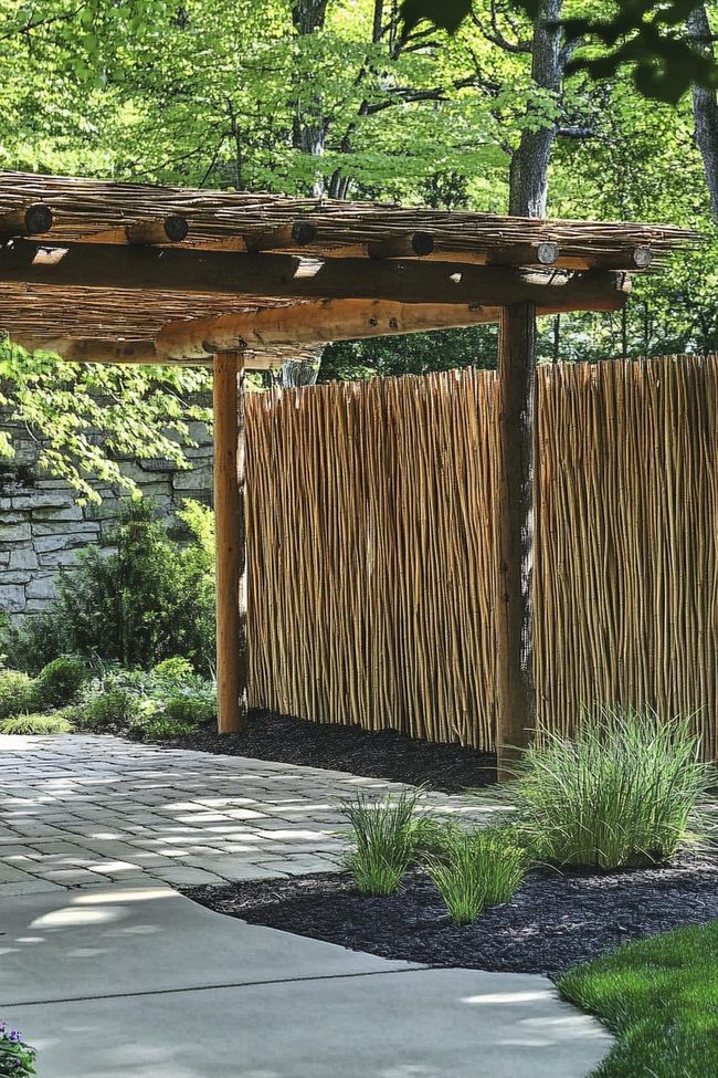 Earthen Mound Privacy Screen