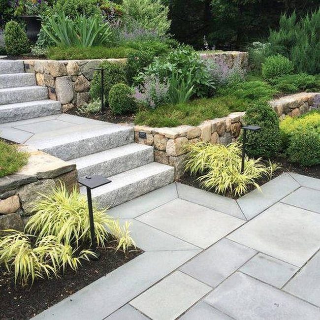 Cascading Plants Soften Stone Steps