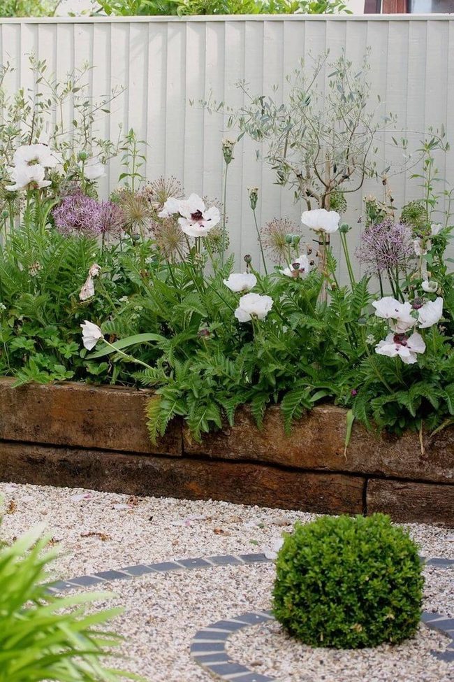 Weathered Wood Garden Edging