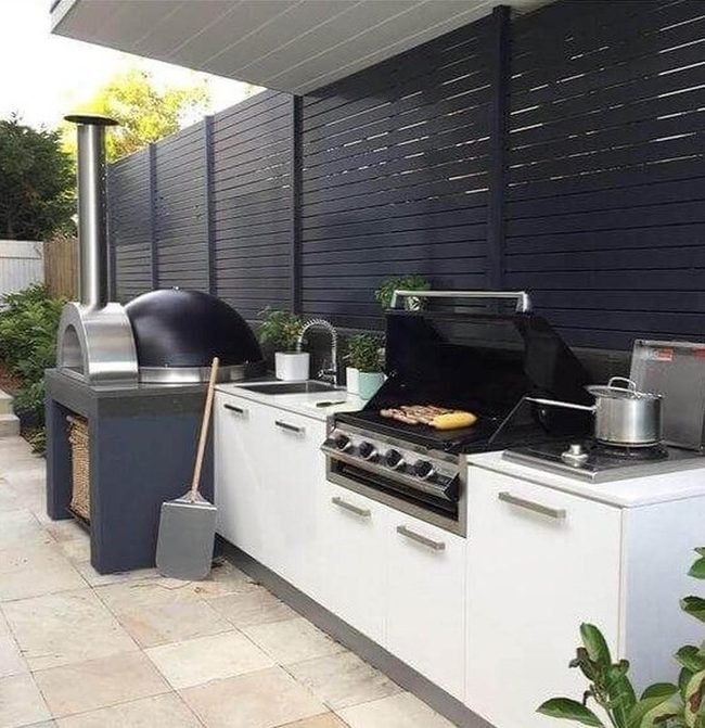 White Cabinets, Black Grill, Silver Dreams