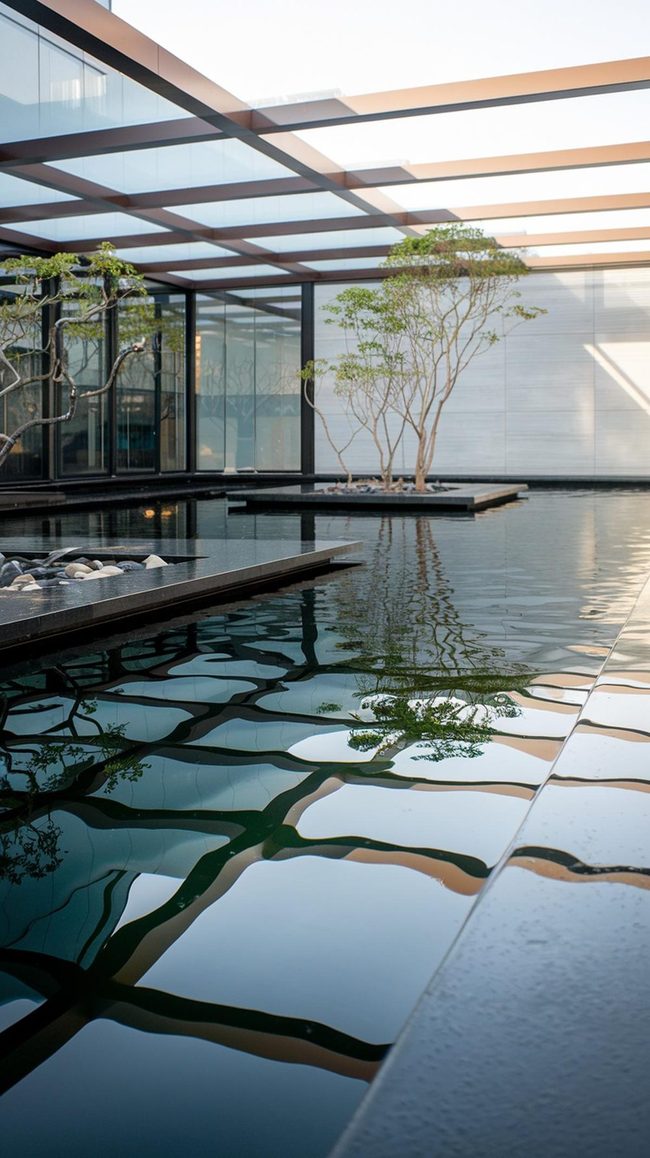 Reflective Pond Current Centerpiece