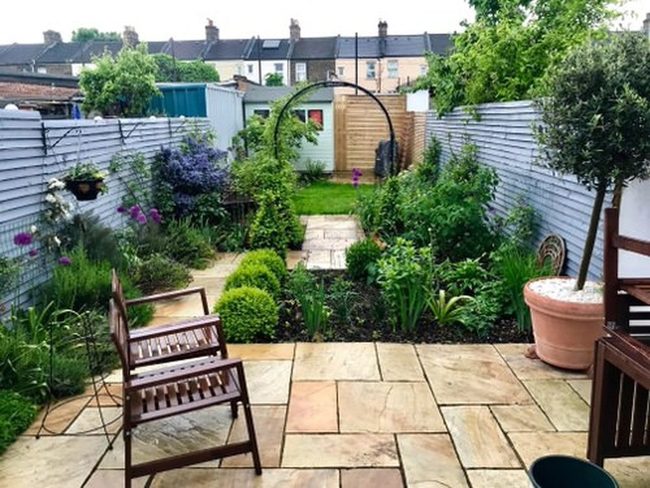 Stone Pavers Frame Living Grass Borders