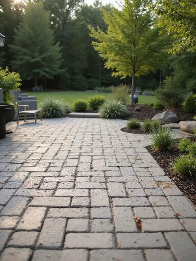 Green-Filled Paver Patio Spaces