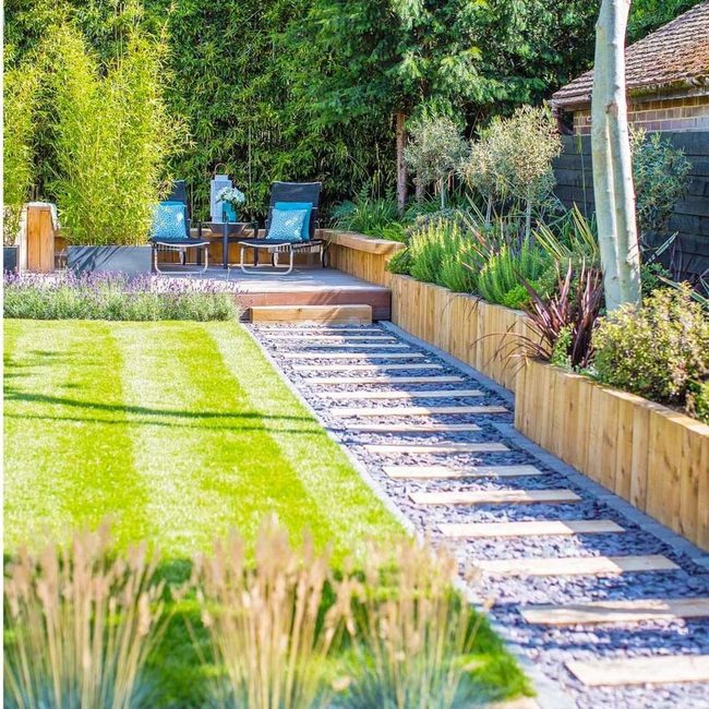 Stone Pathway Through Hidden Garden Retreat