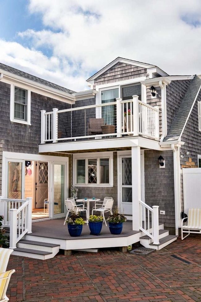 Gray Siding And Clear View Railings