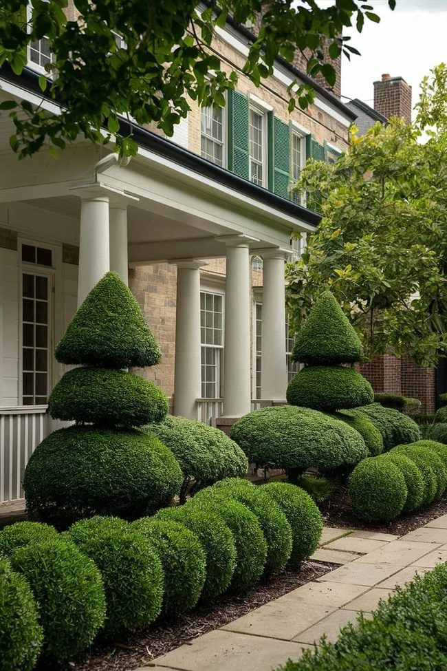 Evergreen Boxwood Formal Structure