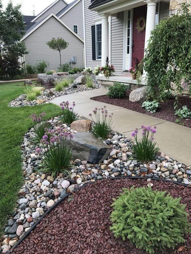 Stone Path Through Blooming Gardens