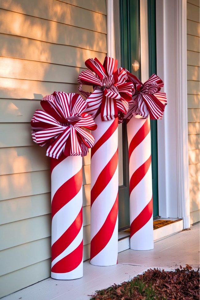 Red And White Striped Pipe