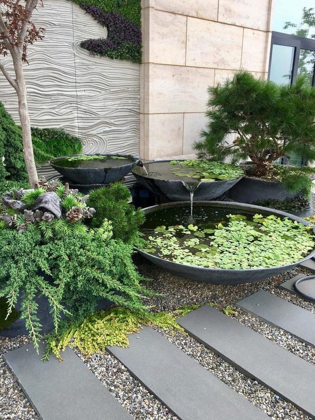 Cascading Water Bowls Garden Feature