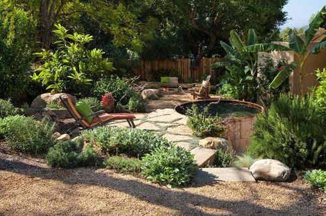 Stone Walls Shield Hot Tub Sanctuary