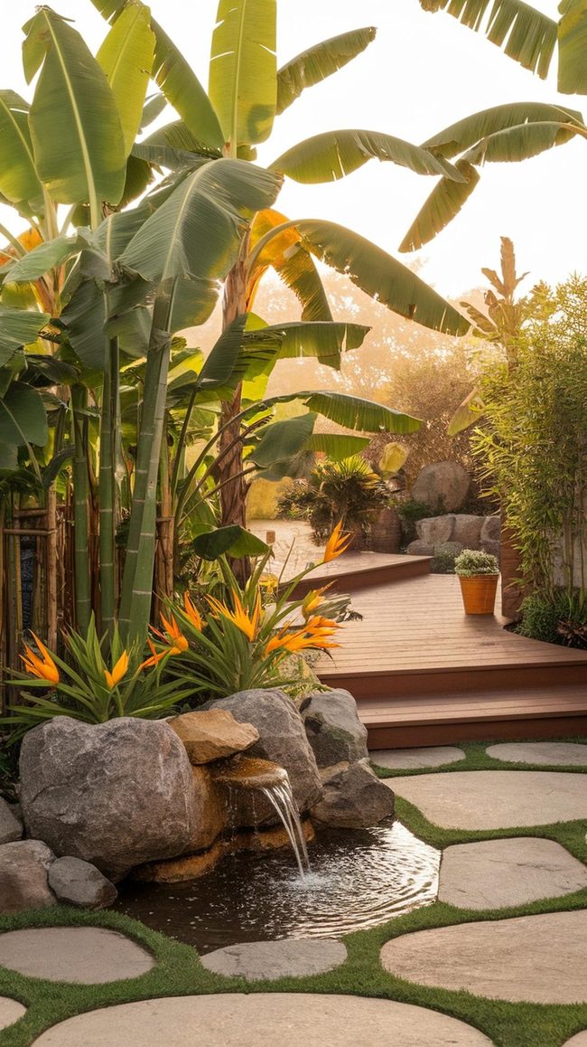 River Stone Tropical Garden Pathways