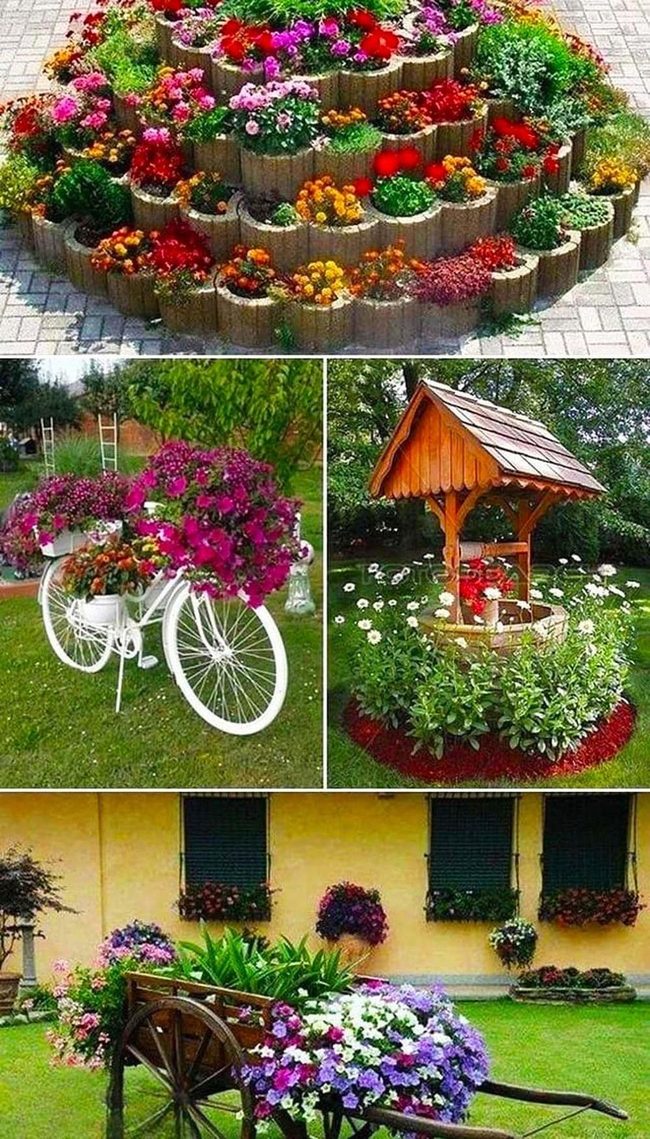 Vintage Bicycle Blooming Garden Paradise