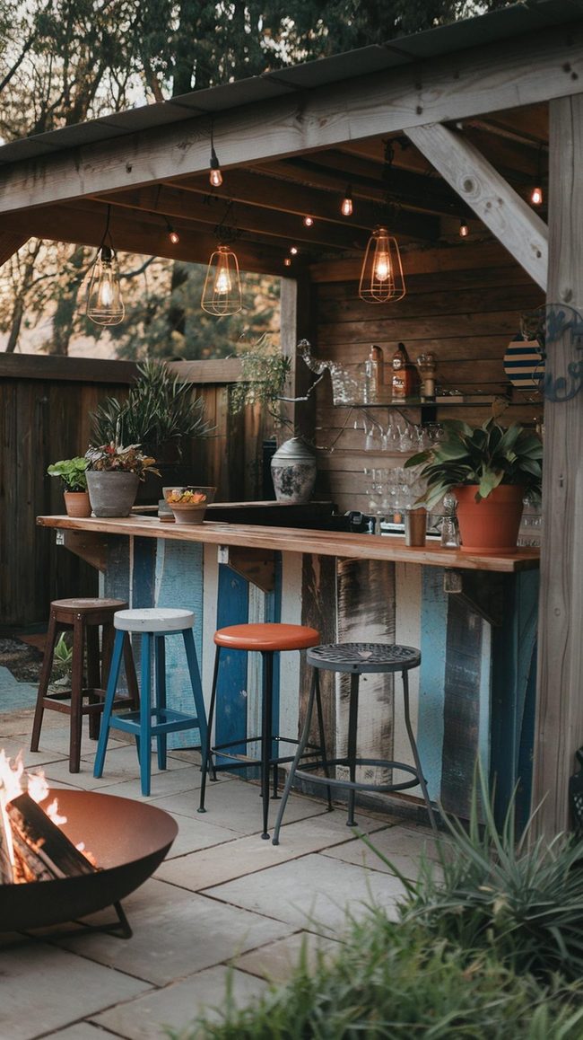 Reclaimed Authentic Timber Backyard Bar