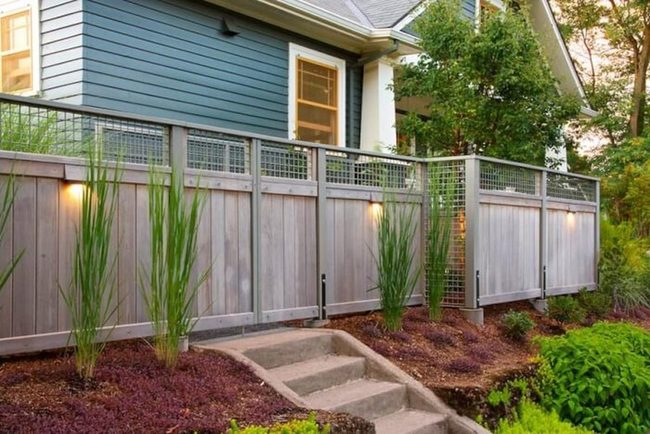 Wooden Fence With Ambient Evening Glow