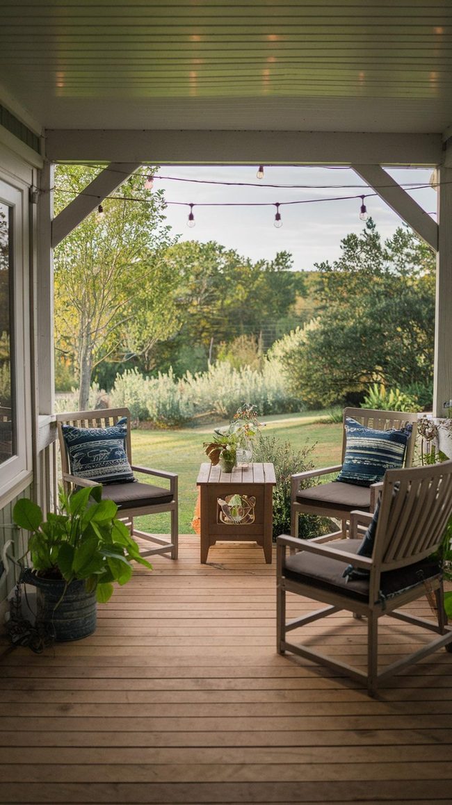 Wooden Pergola Filtered Sunlight