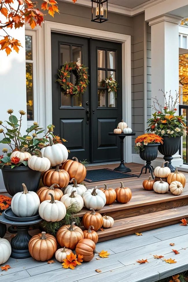 Glazed Pumpkins Catch Light