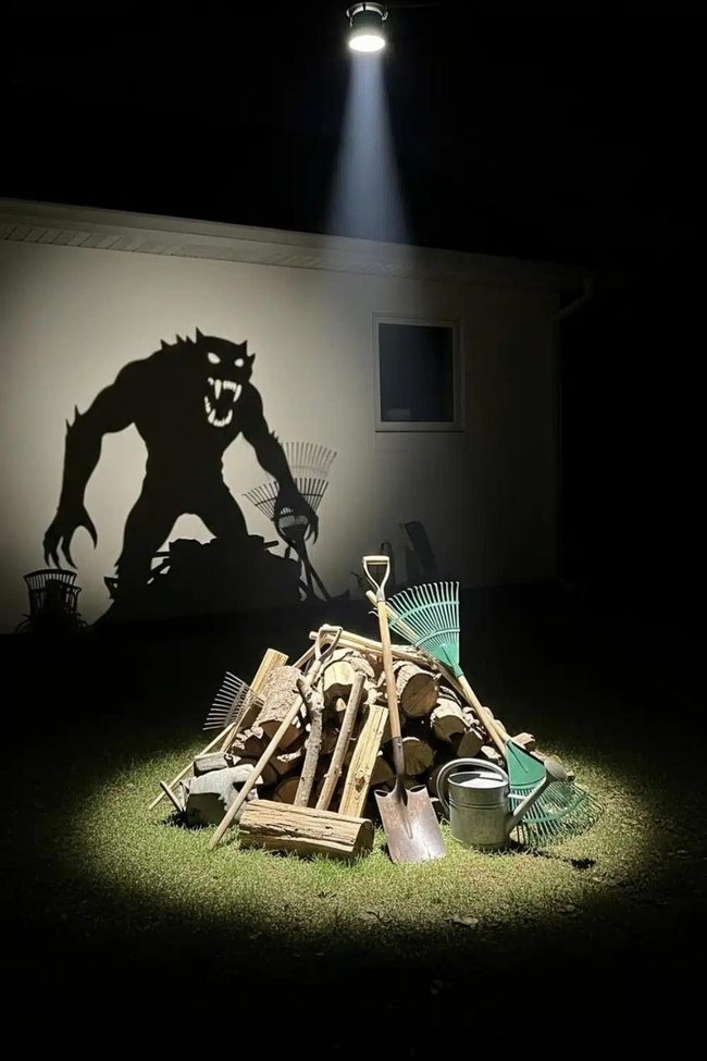 Junk Pile Werewolf Shadow Projection