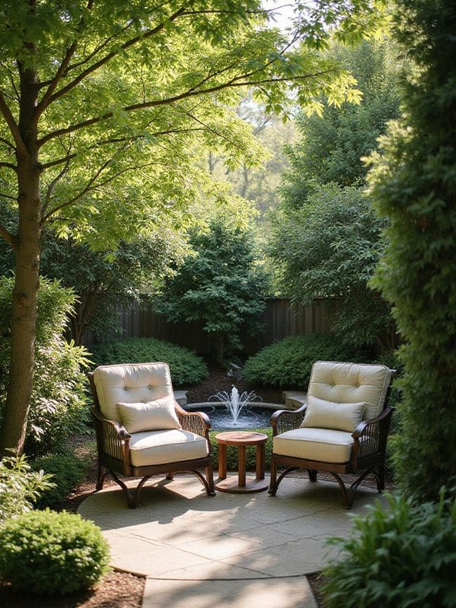Terrace Stillness Spot With Dappled Light