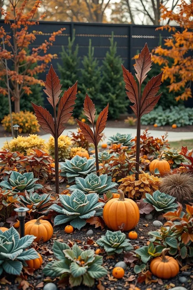 Corten Steel Autumn Leaves