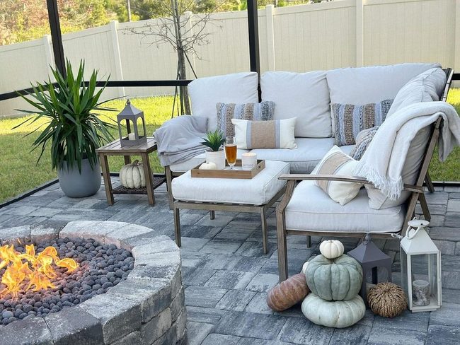 Firepit Gathering With Neutral Comfort