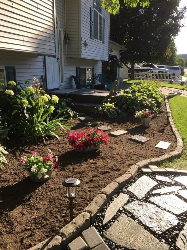 Brick Edged Garden Beds