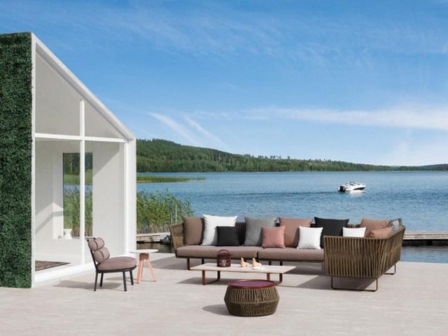 Lakeside Sofa With Wicker Warmth