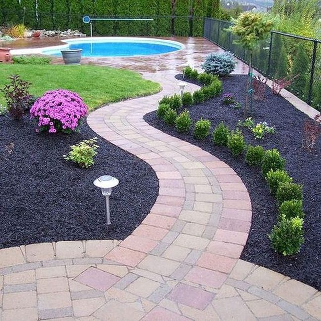 Black Pebble Garden Pathways