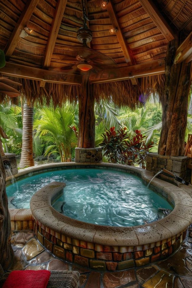 Bamboo Thatch Tropical Shelter