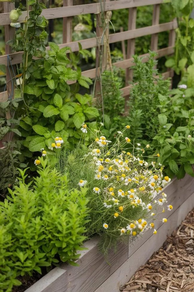Fresh Herb Tea Bed