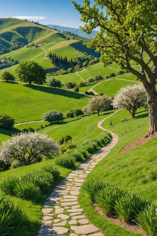 Sloped Fruit Trees Hillside