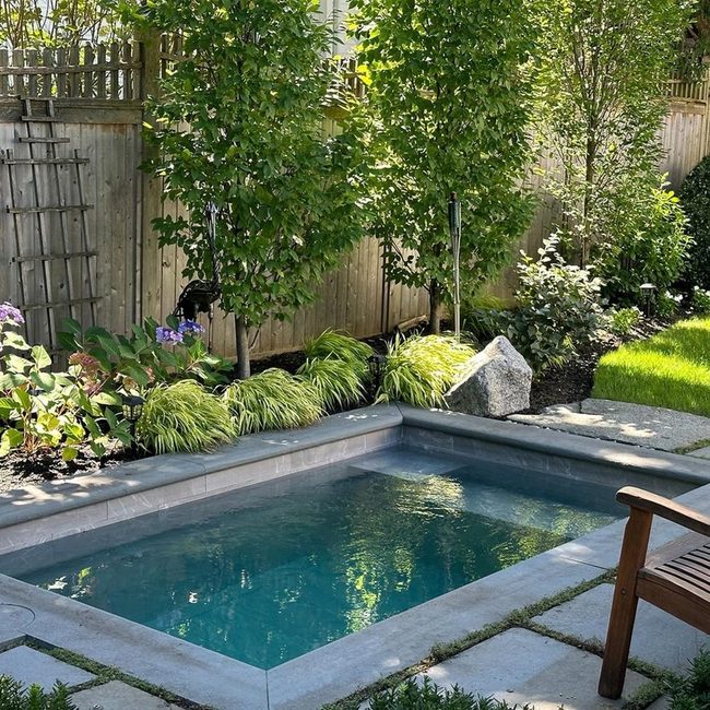 Stone-Lined Pool Garden Retreat