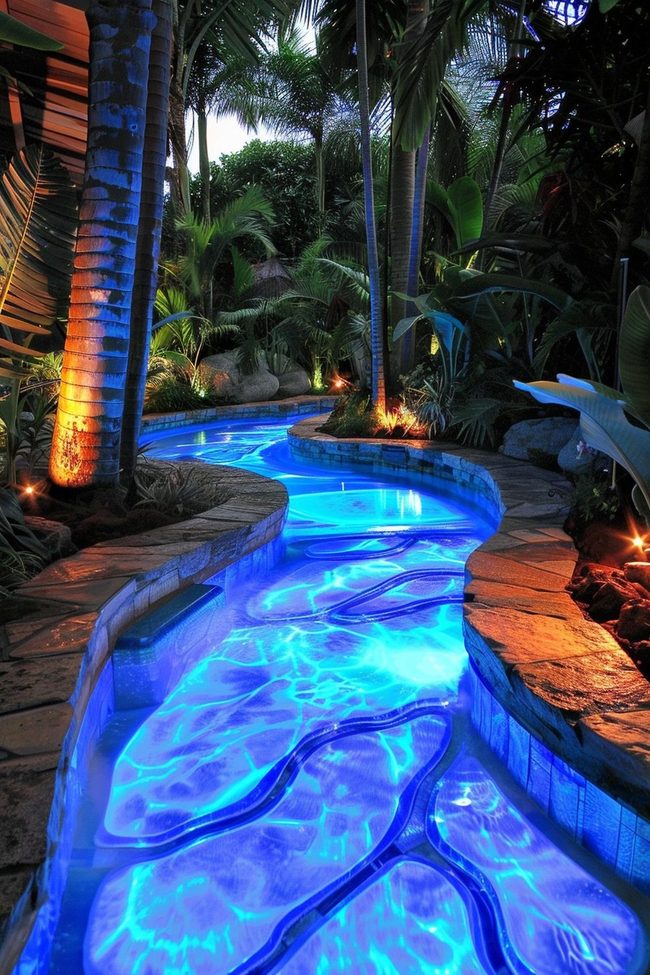 Fire And Water Pool Features