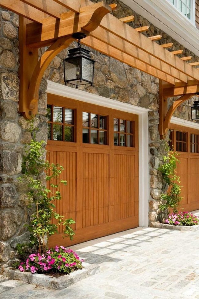 Climbing Flowers Frame Garage Entry