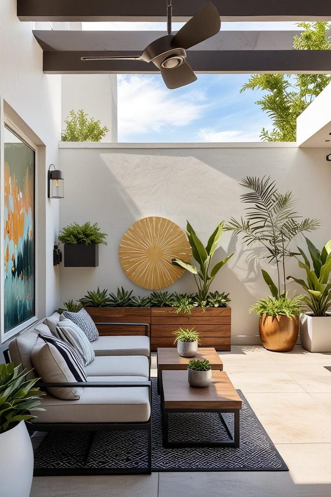 Trendy Iron and Greenery Walls