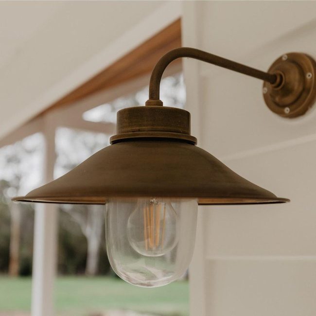 Golden Brass Outdoor Wall Sconces