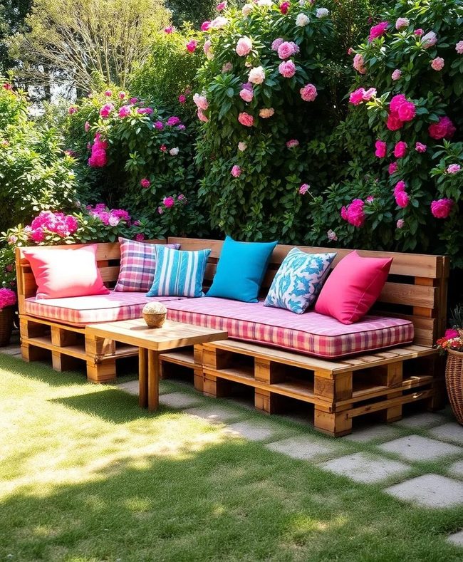 Stacked Pallet Alfresco Lounging