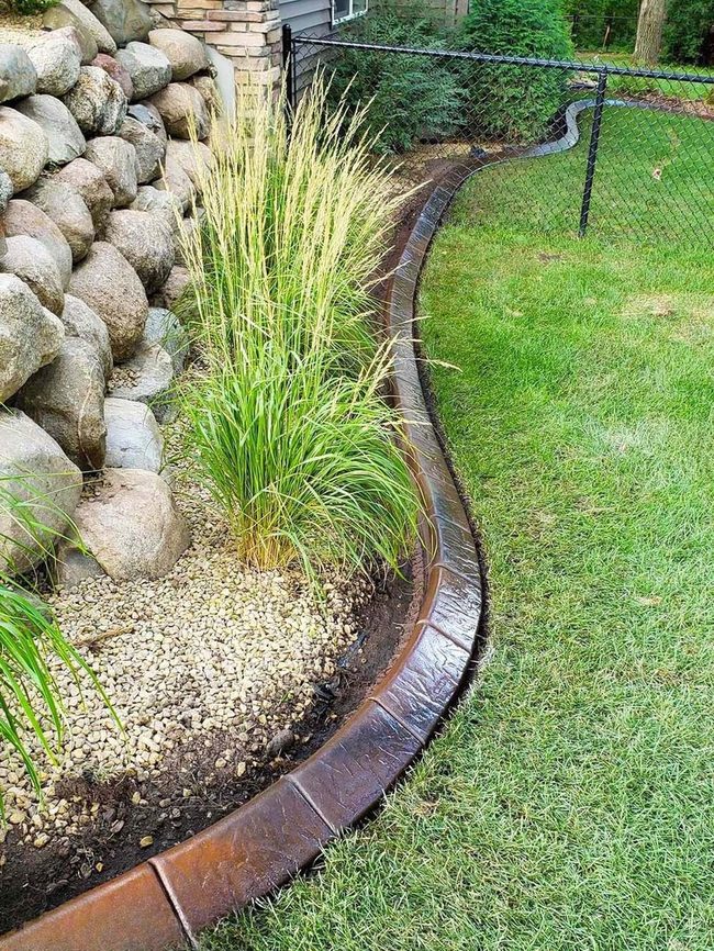 Curved Grasses Meet Stone Edges