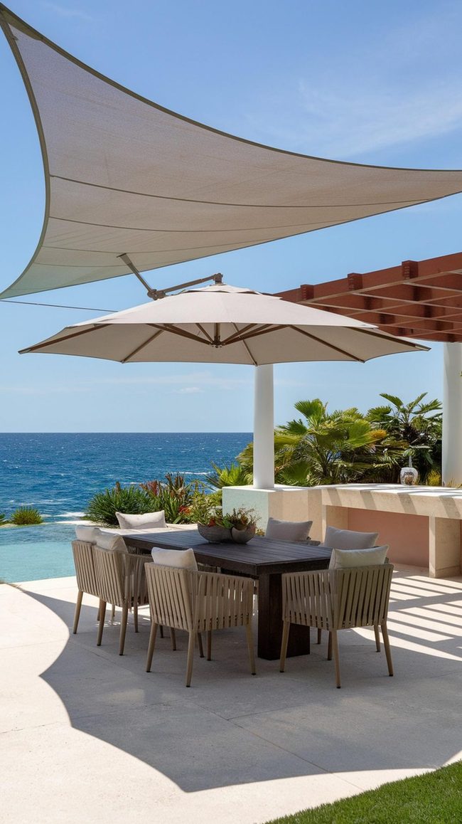 Weighted Umbrellas Wind-Resistant Shade