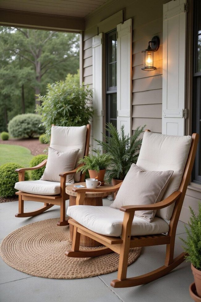 Bright Cushions and Swinging Chairs